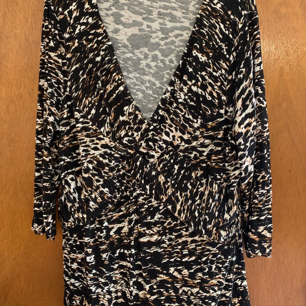 Animal print dress shirt